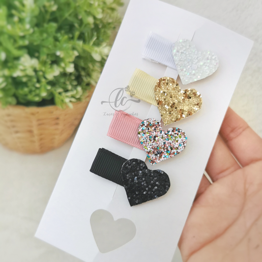 glitter hair clips