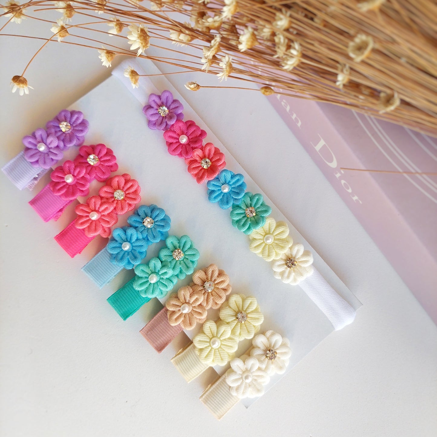Diadema / Hair clips flower