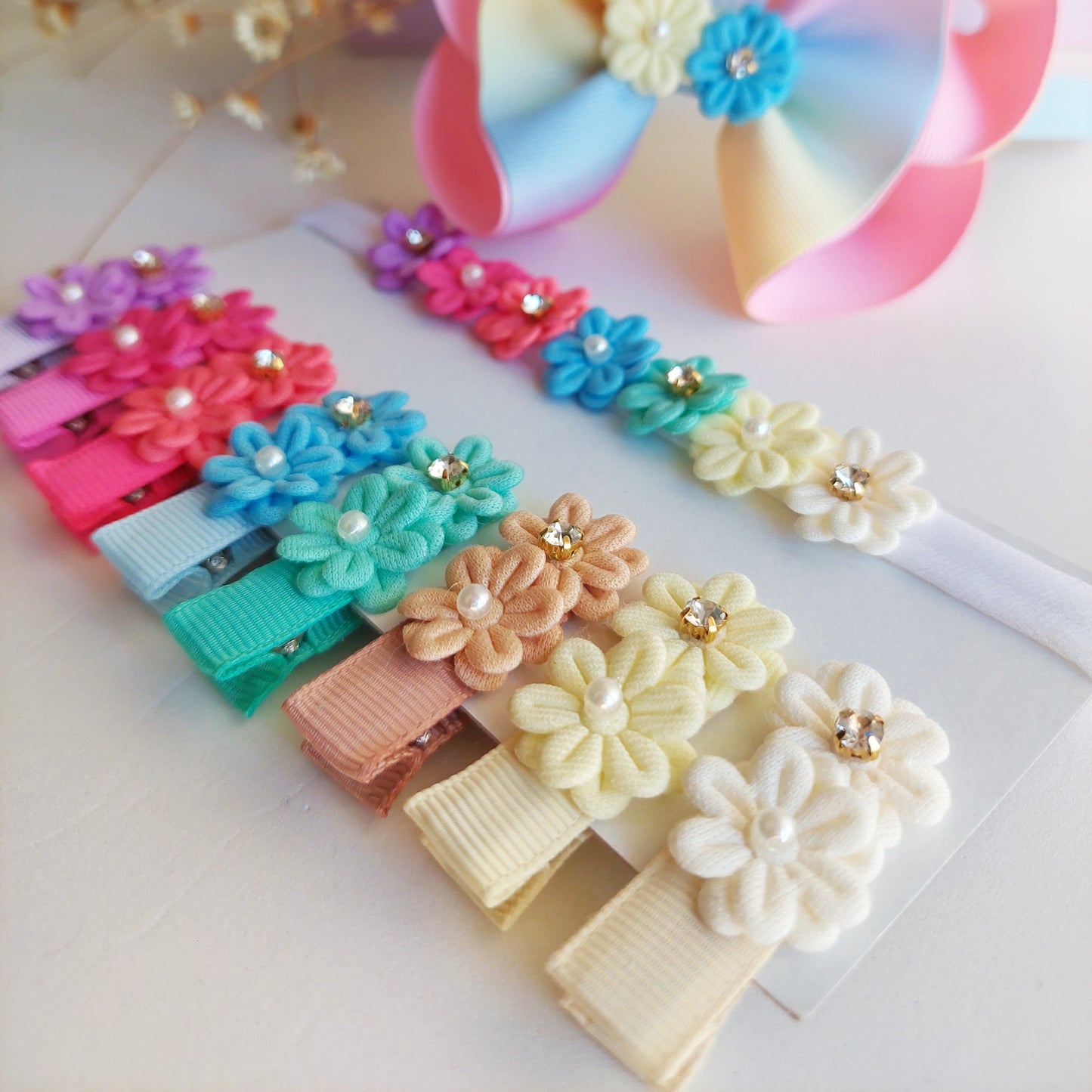 Diadema / Hair clips flower