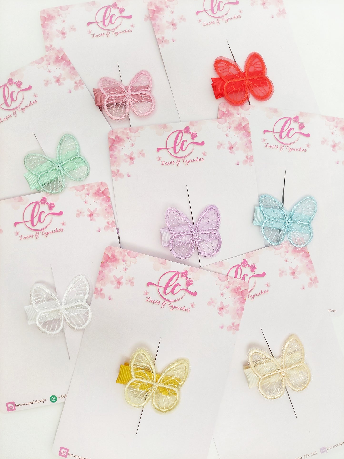 Pinzas para el pelo de mariposa