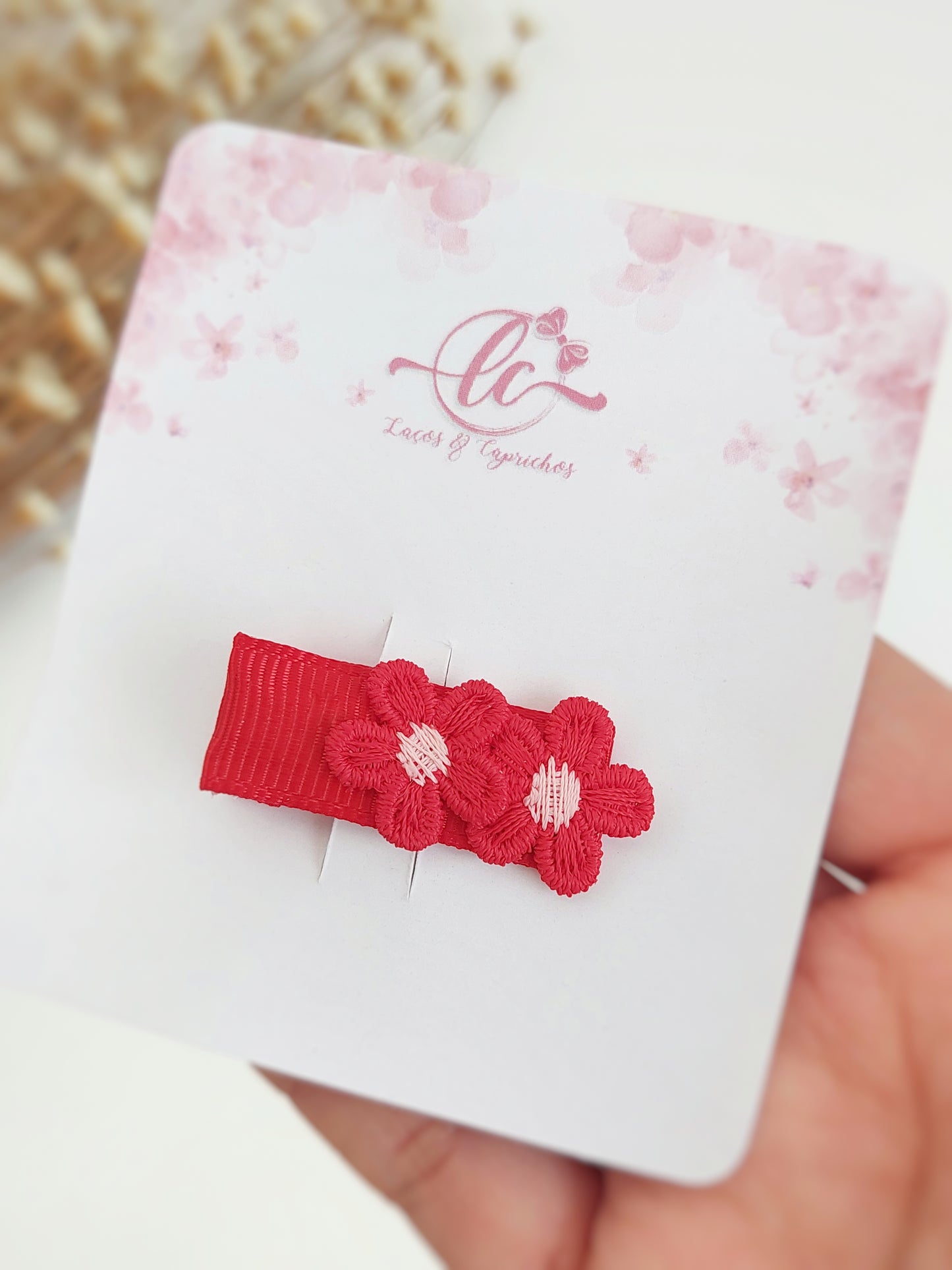 Ganchos Flores para Bebé Recém-Nascida – Hair Clips Pequenos e Antiderrapantes (4cm)