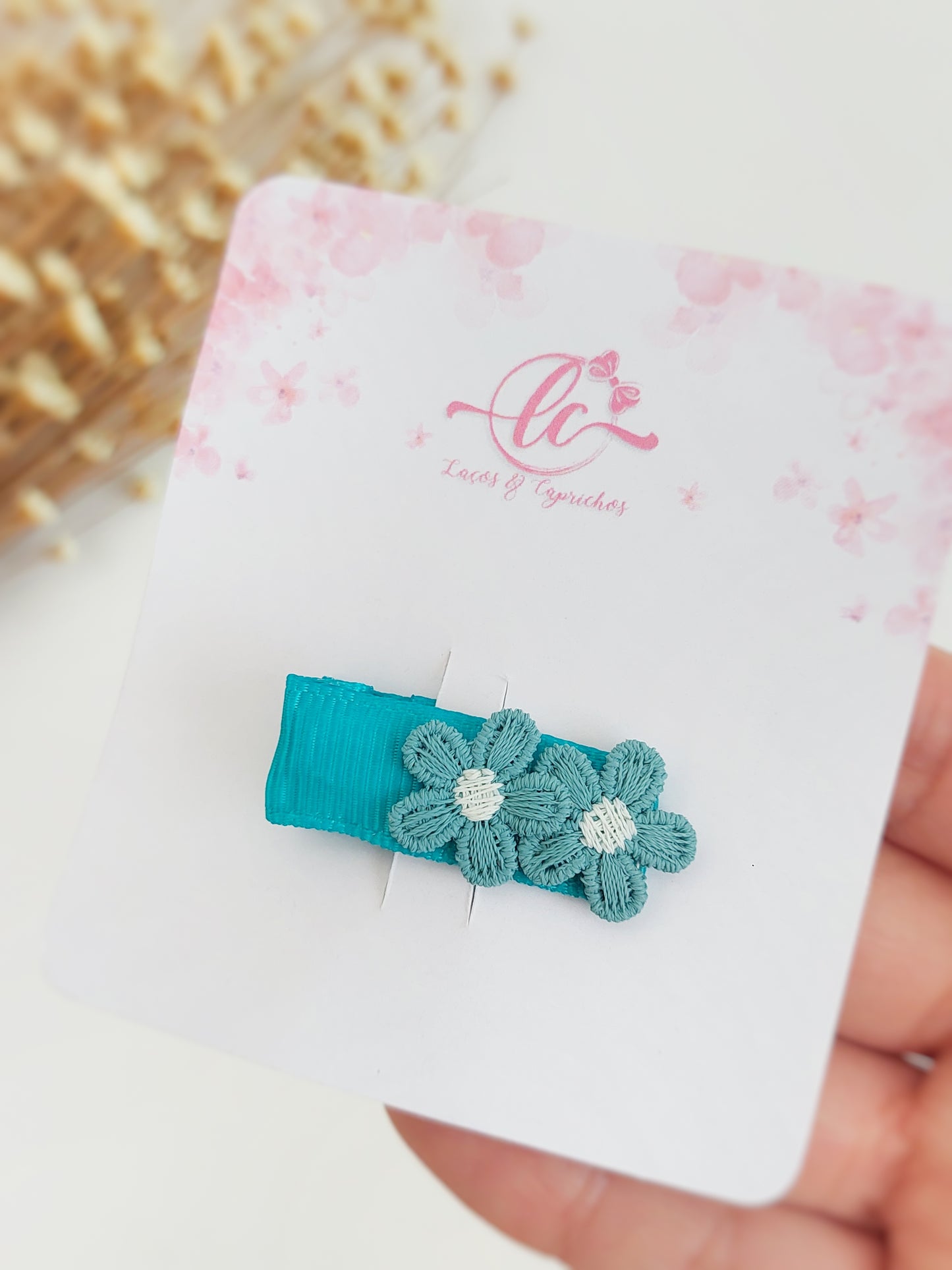 Ganchos Flores para Bebé Recém-Nascida – Hair Clips Pequenos e Antiderrapantes (4cm)