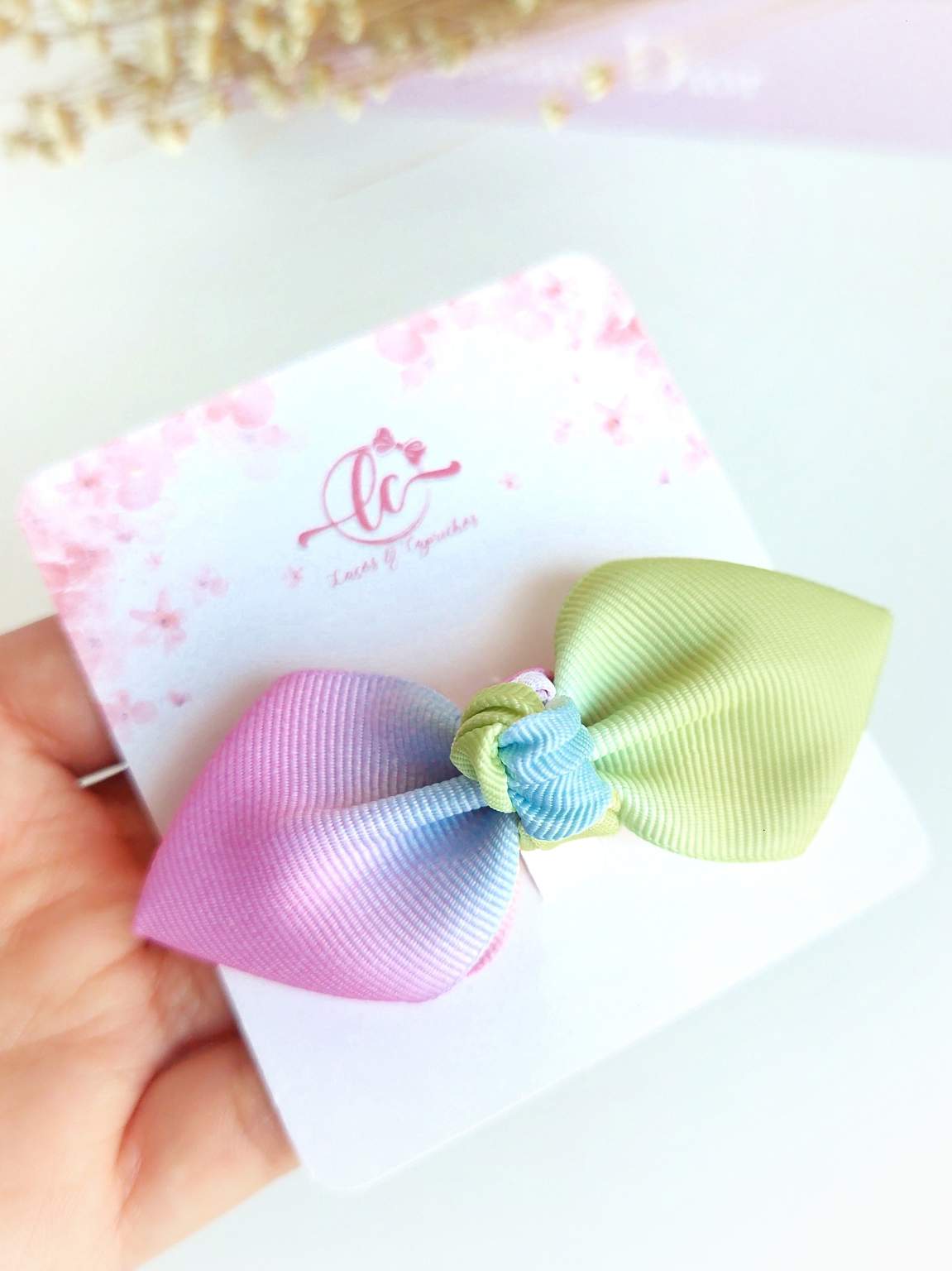 Summer Rainbow Leaf Bow