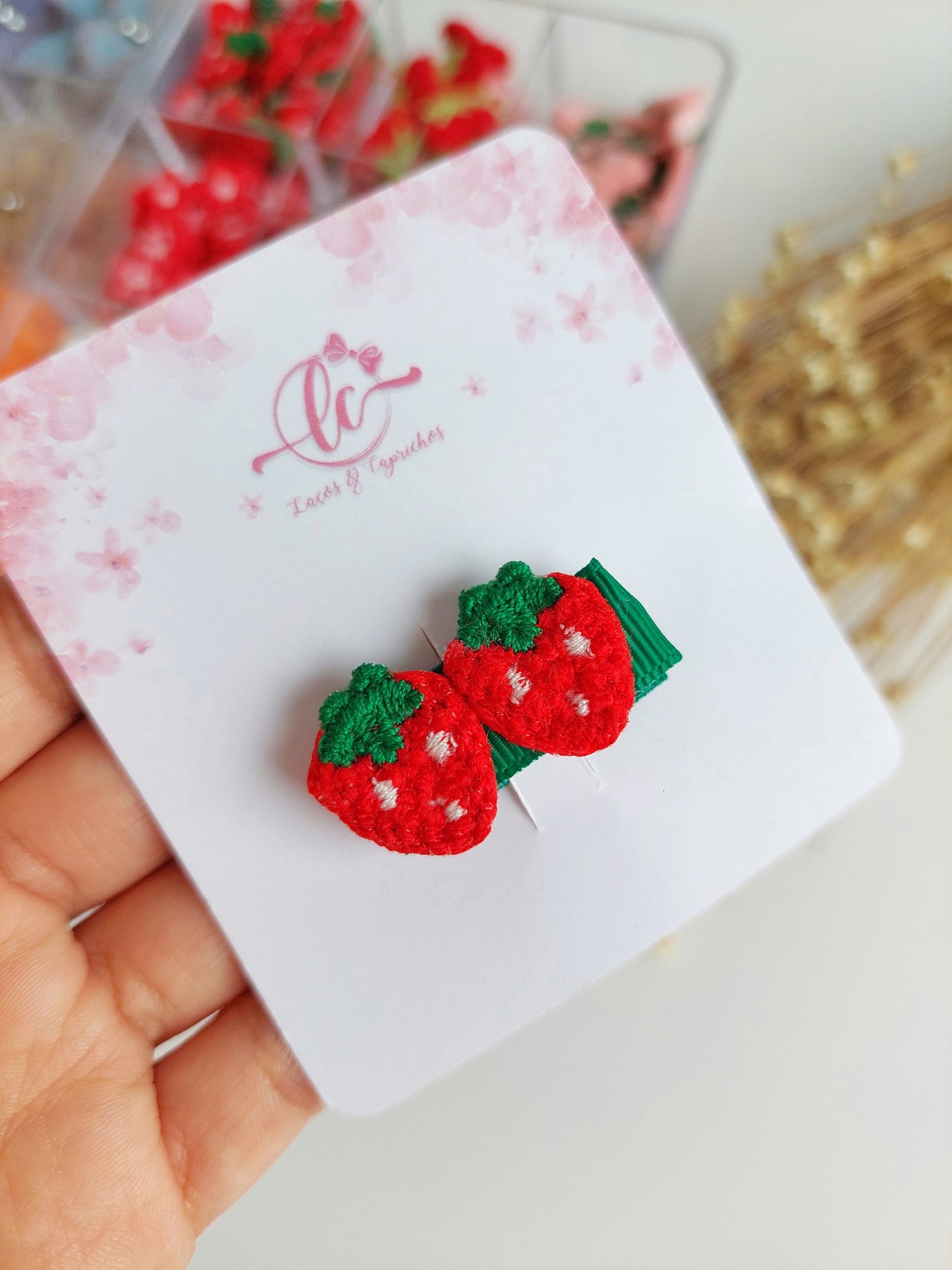 Ganchos Frutas para Bebé Recém-Nascida – Hair Clips Pequenos e Antiderrapantes (4cm)