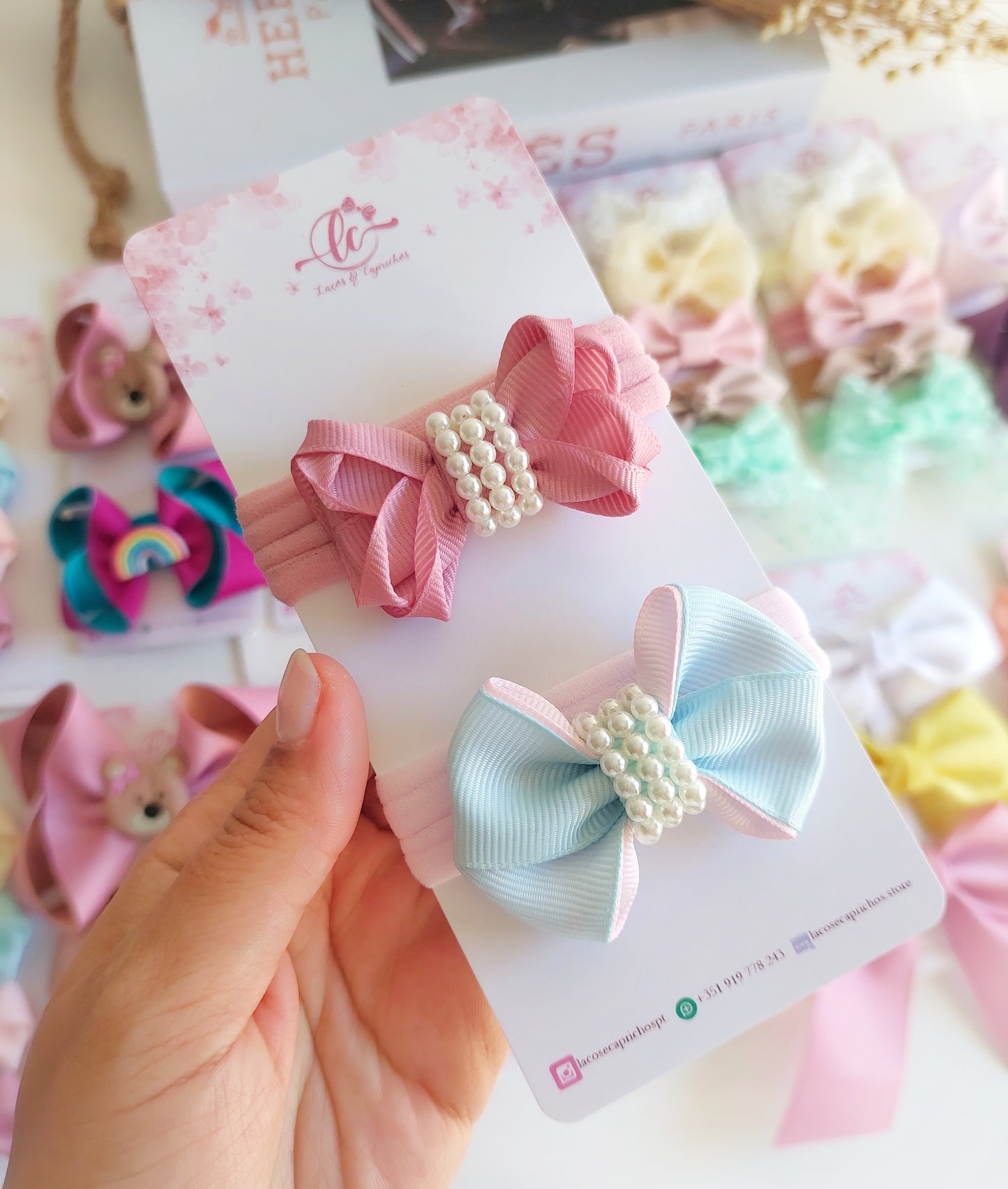 Diademas de perlas dúo