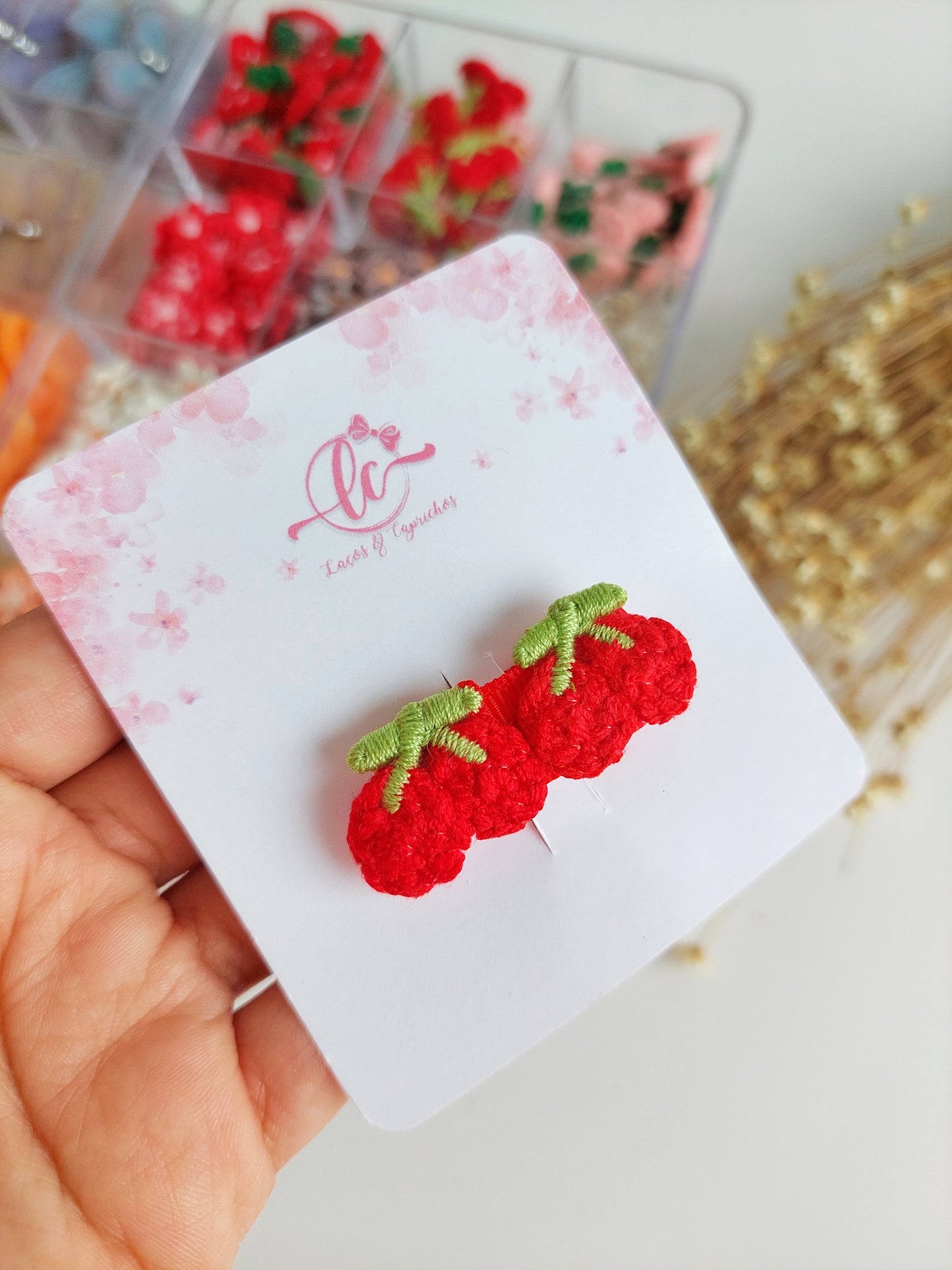 Ganchos Frutas para Bebé Recém-Nascida – Hair Clips Pequenos e Antiderrapantes (4cm)