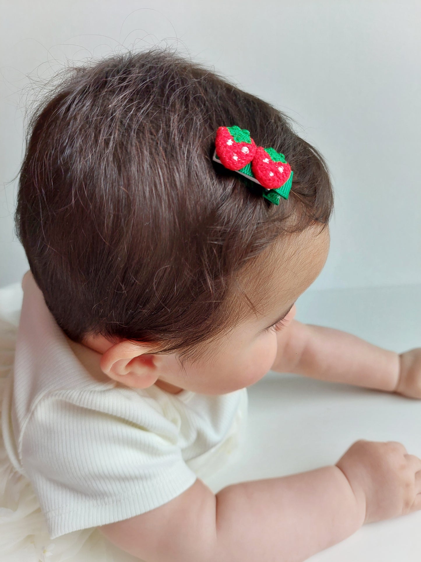 Ganchos Frutas para Bebé Recém-Nascida – Hair Clips Pequenos e Antiderrapantes (4cm)