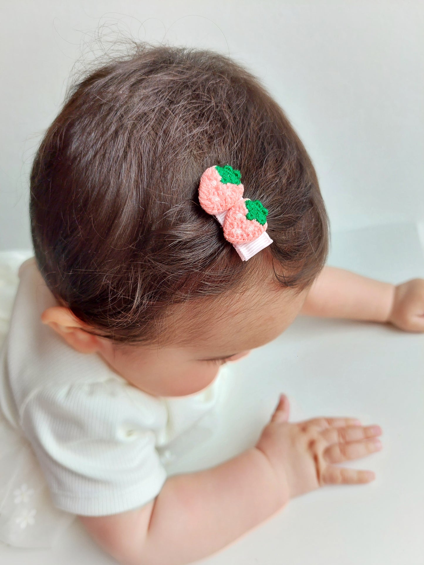 Ganchos Frutas para Bebé Recém-Nascida – Hair Clips Pequenos e Antiderrapantes (4cm)