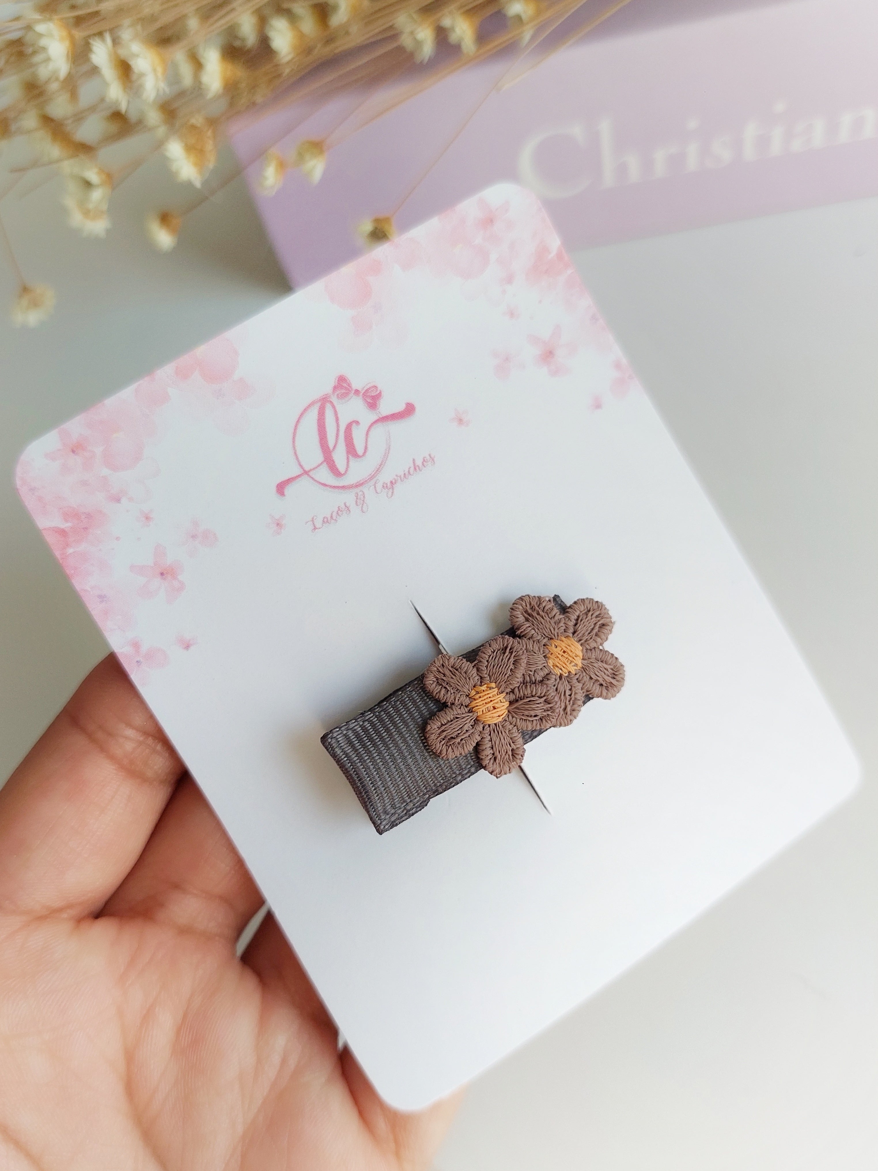Fermagli per capelli a forma di fiore per neonati – Fermagli per capelli piccoli e antiscivolo (4 cm)