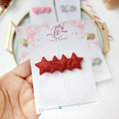Hair Clip Estrelas Glitter
