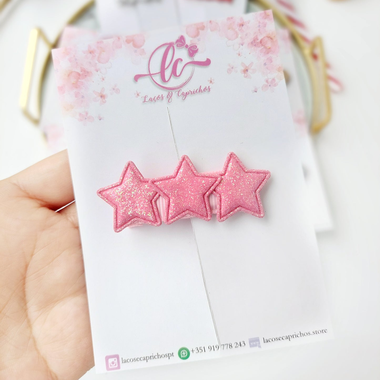 Hair Clip Estrelas Glitter