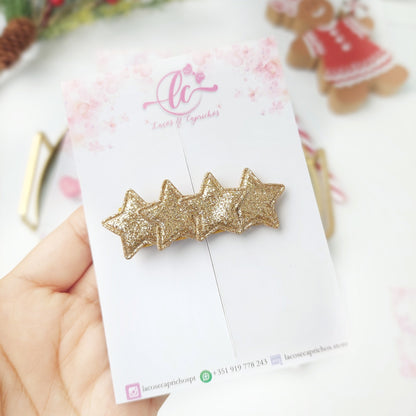 Hair Clip Estrelas Glitter