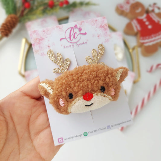Hair Clip Rena de Natal – Magia, Doçura e Espírito Natalino