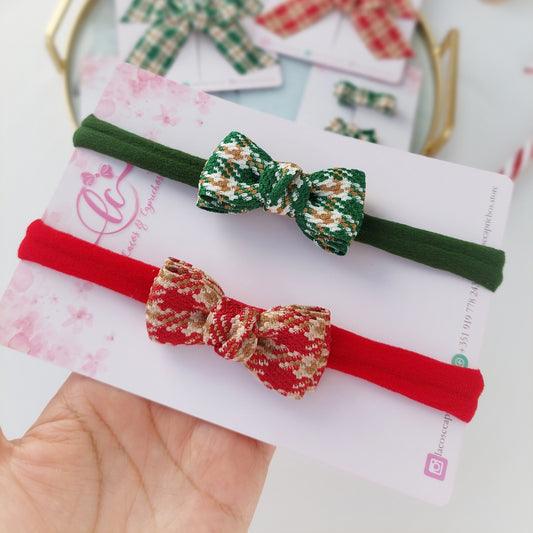 Diadema Xadrez de Natal – Doçura e Charme para as Mais Pequenas