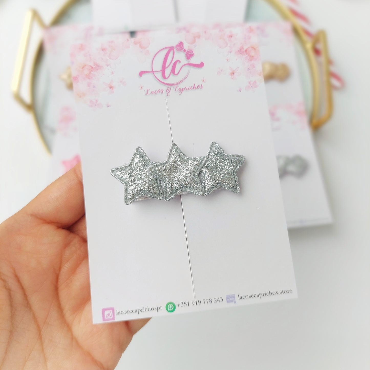 Hair Clip Estrelas Glitter