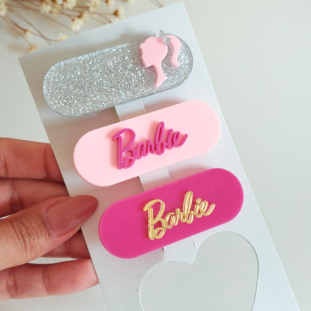 Barbie hair clips