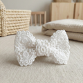 Baby Headband with White Lace Bow | Soft and Handmade