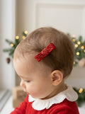 Christmas glitter hair clips