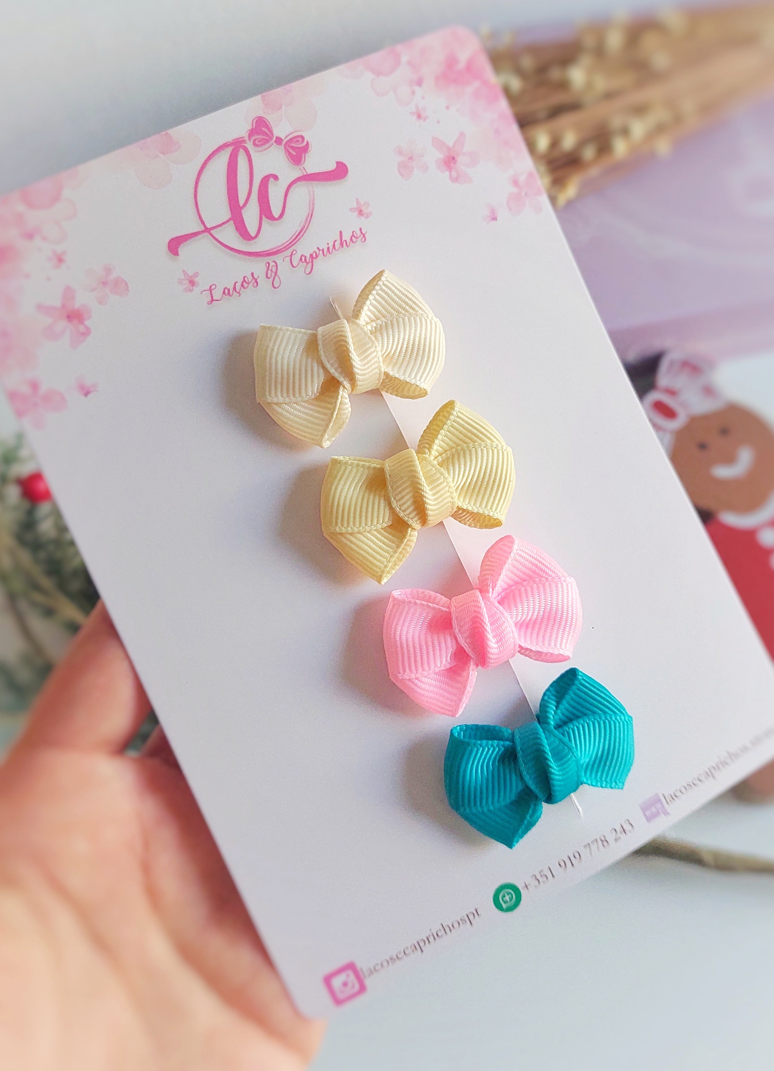 Pack econômico - 4 laços- Bebés Recém-Nascidas