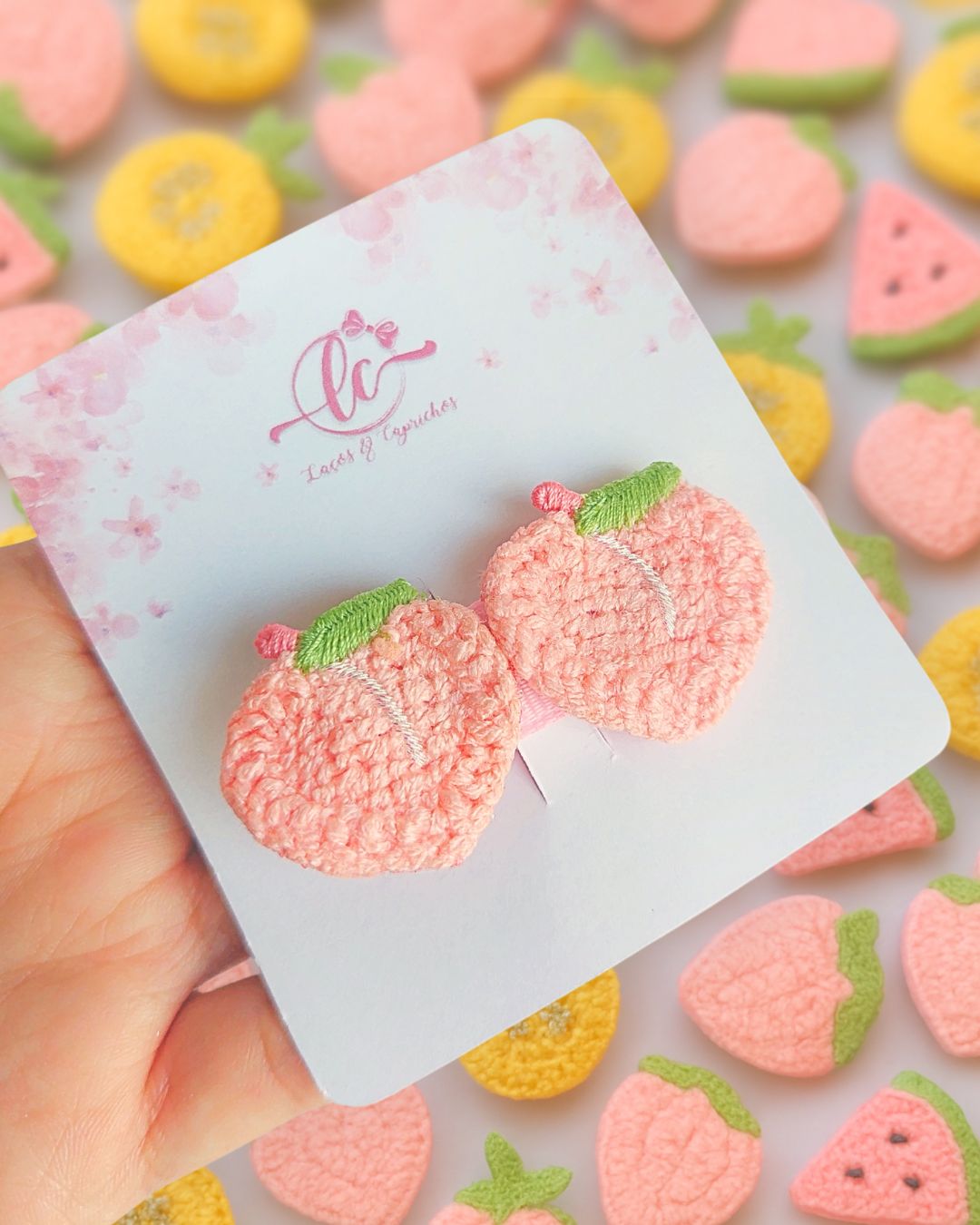 Ganchos Frutas verão para Bebé Recém-Nascida – Hair Clips Pequenos e Antiderrapantes (4cm)
