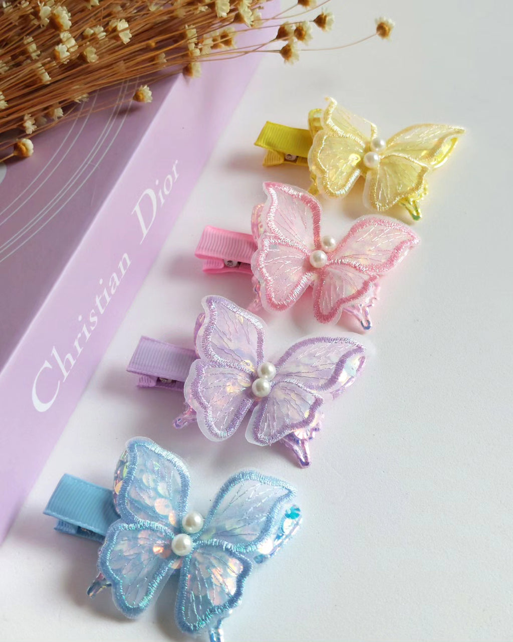 Butterfly hair clips