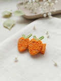 Crochet hair clip - Carrots