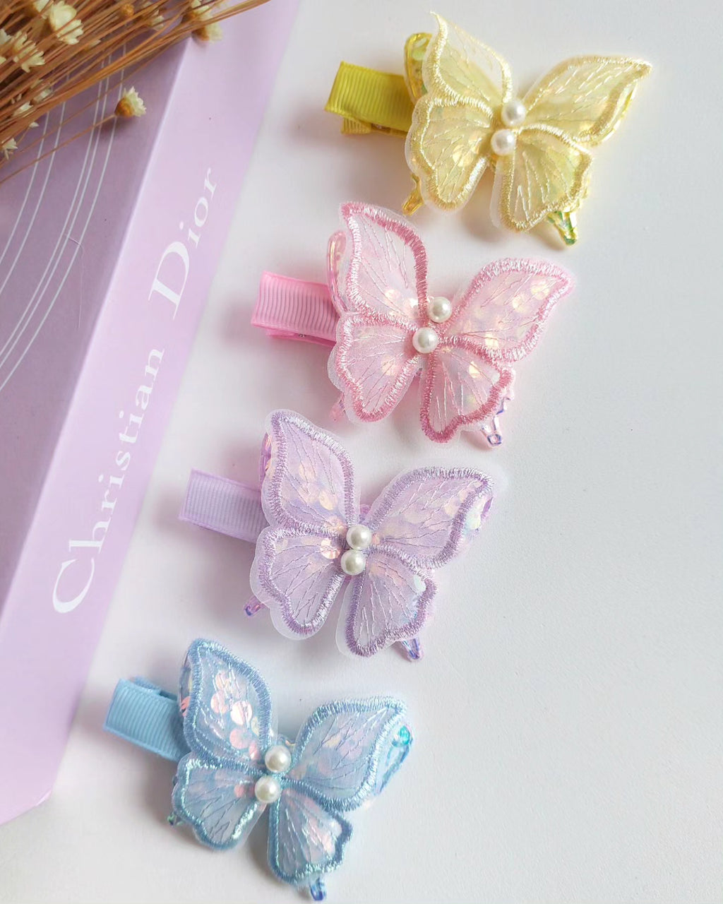 Butterfly hair clips