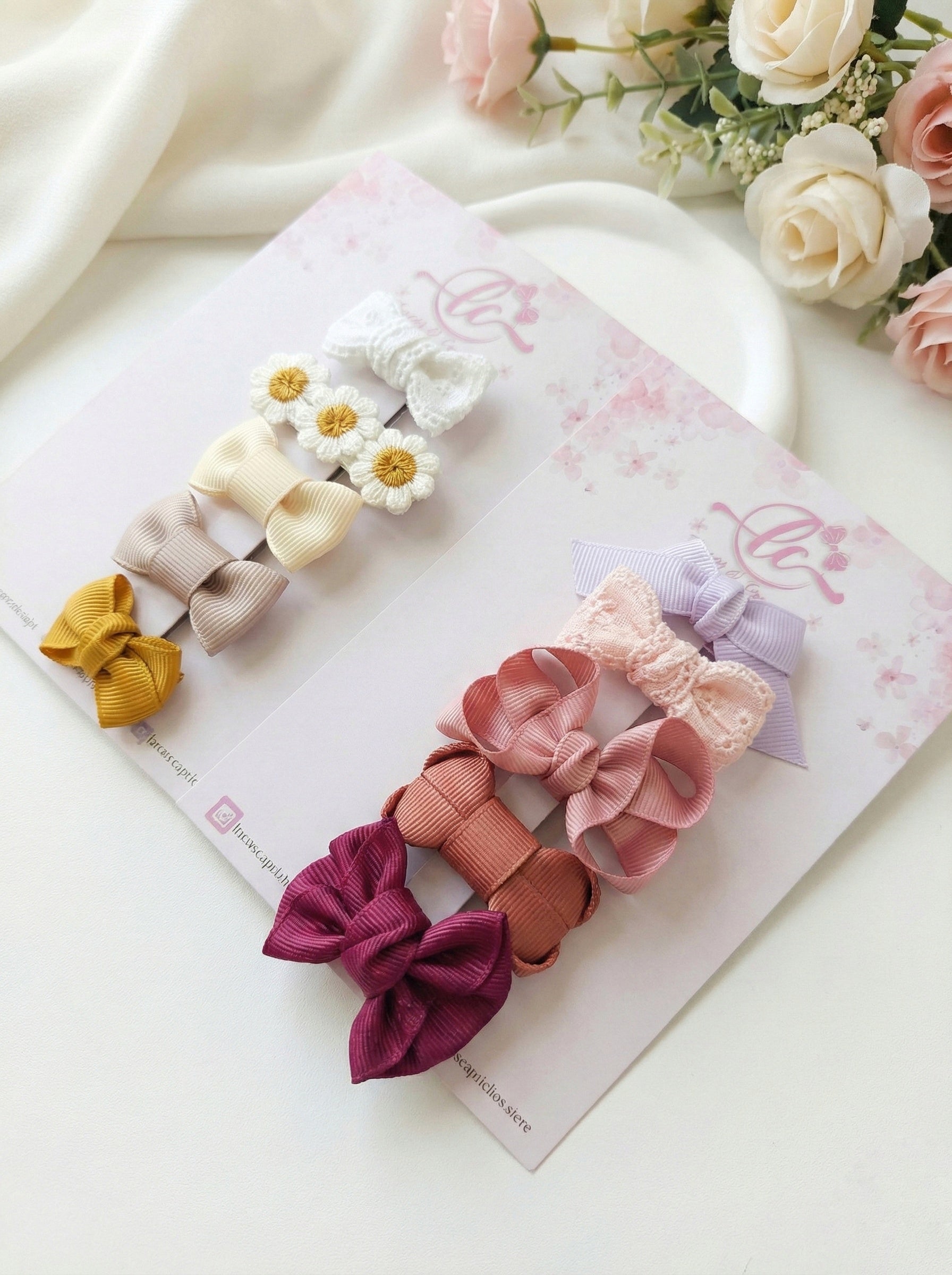 Pack Económico: 10 Mini Laços - Edição 🌼Primavera Doce + ENVIO GRÁTIS