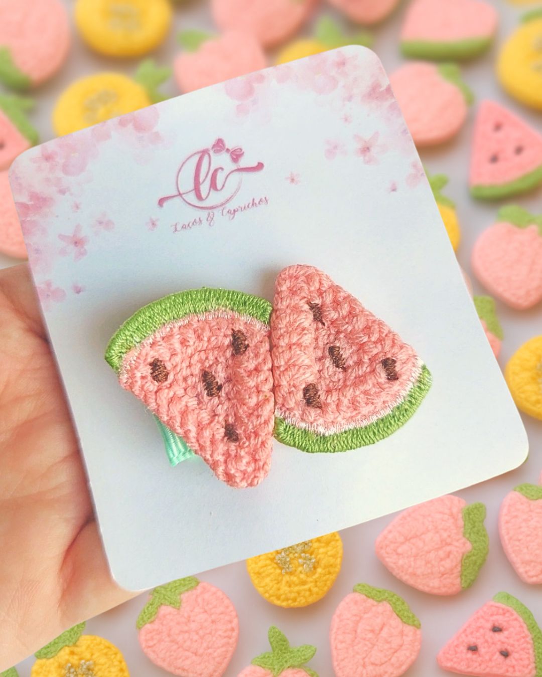 Ganchos Frutas verão para Bebé Recém-Nascida – Hair Clips Pequenos e Antiderrapantes (4cm)