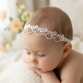 Floral Lace Headband with Flexible Adjustment (0-2 years)