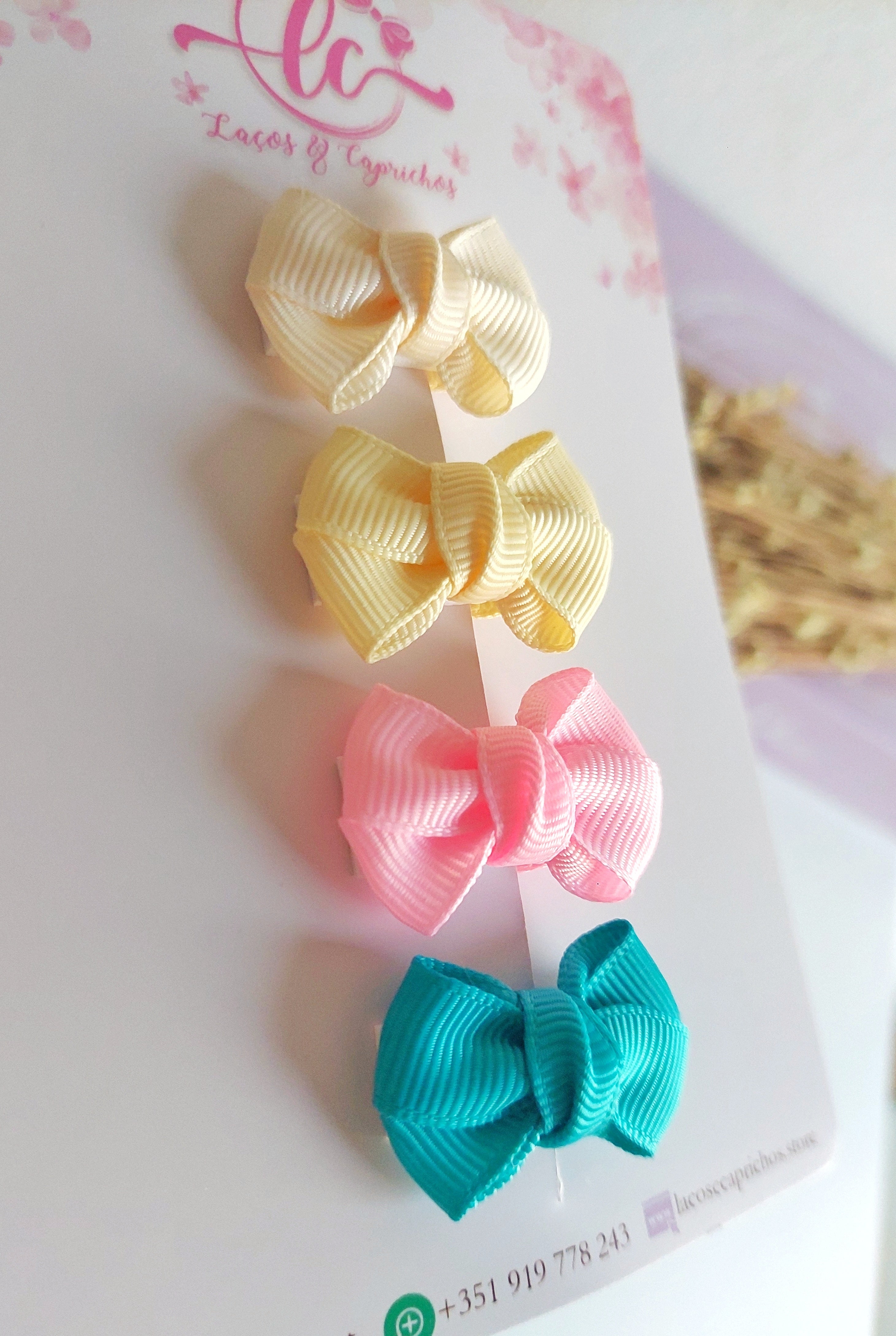 Pack econômico - 4 laços- Bebés Recém-Nascidas