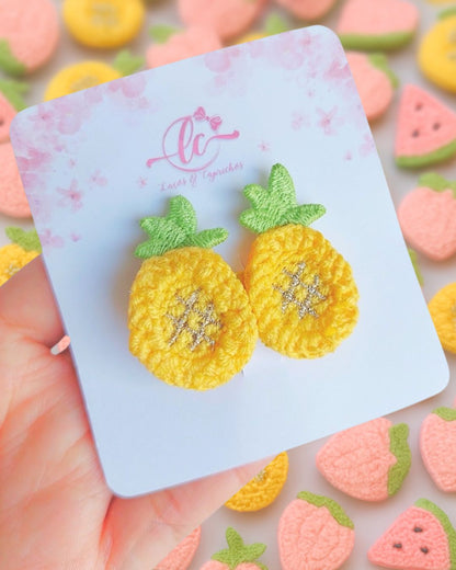 Ganchos Frutas verão para Bebé Recém-Nascida – Hair Clips Pequenos e Antiderrapantes (4cm)